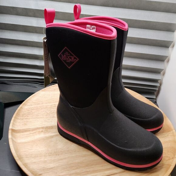 Muck Boot Element Kids Snow Boots – Youth Size 6 – Black & Pink – Rated to -20°F - Picture 10 of 11